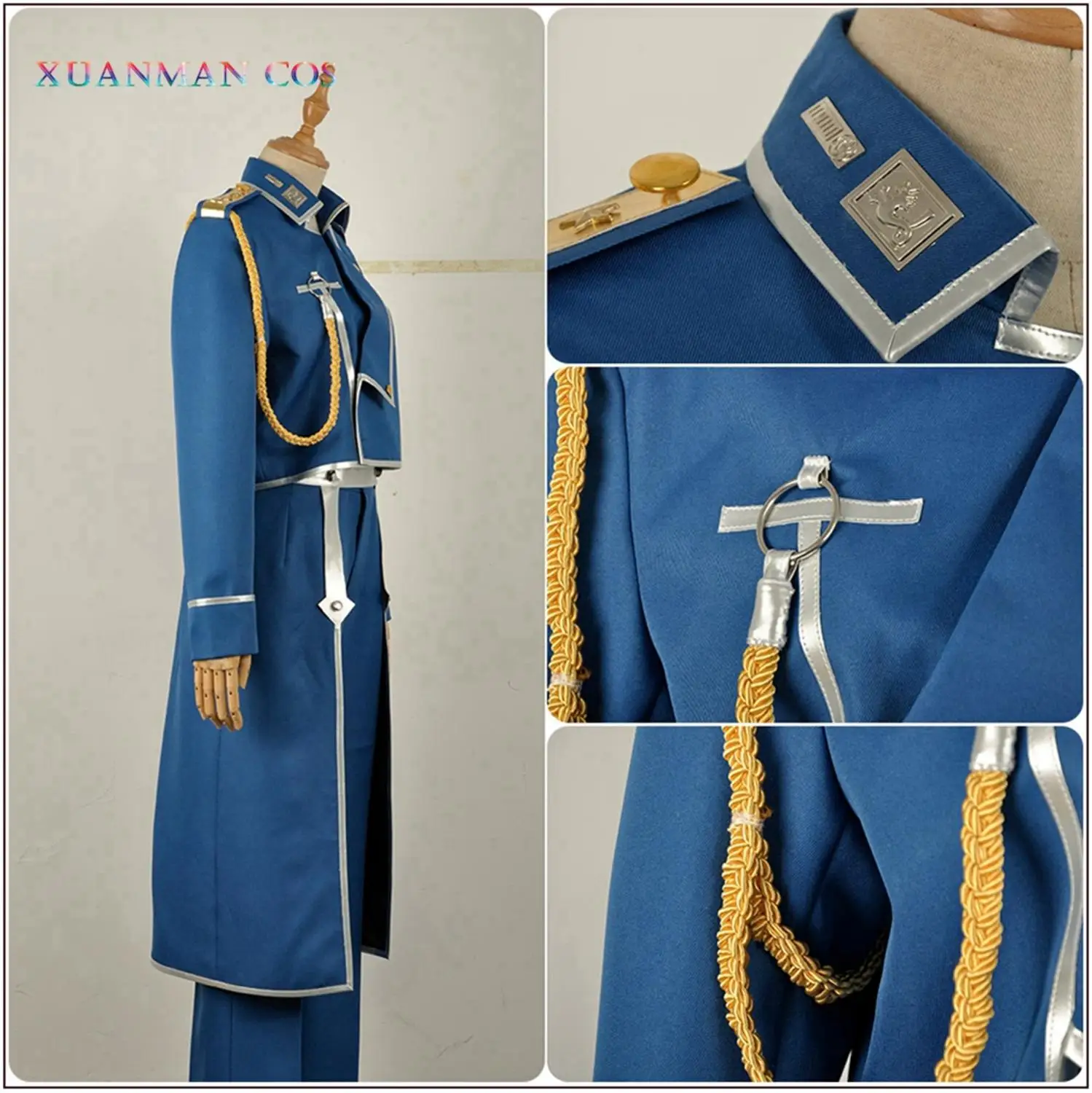 Костюм Стальной алхимик куртка полковника Роя мустанга военная униформа косплей