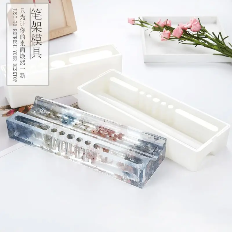 

Multi-Functional Pen Holder Resin Molds Storage Box Pencil Holder Silicone Mold