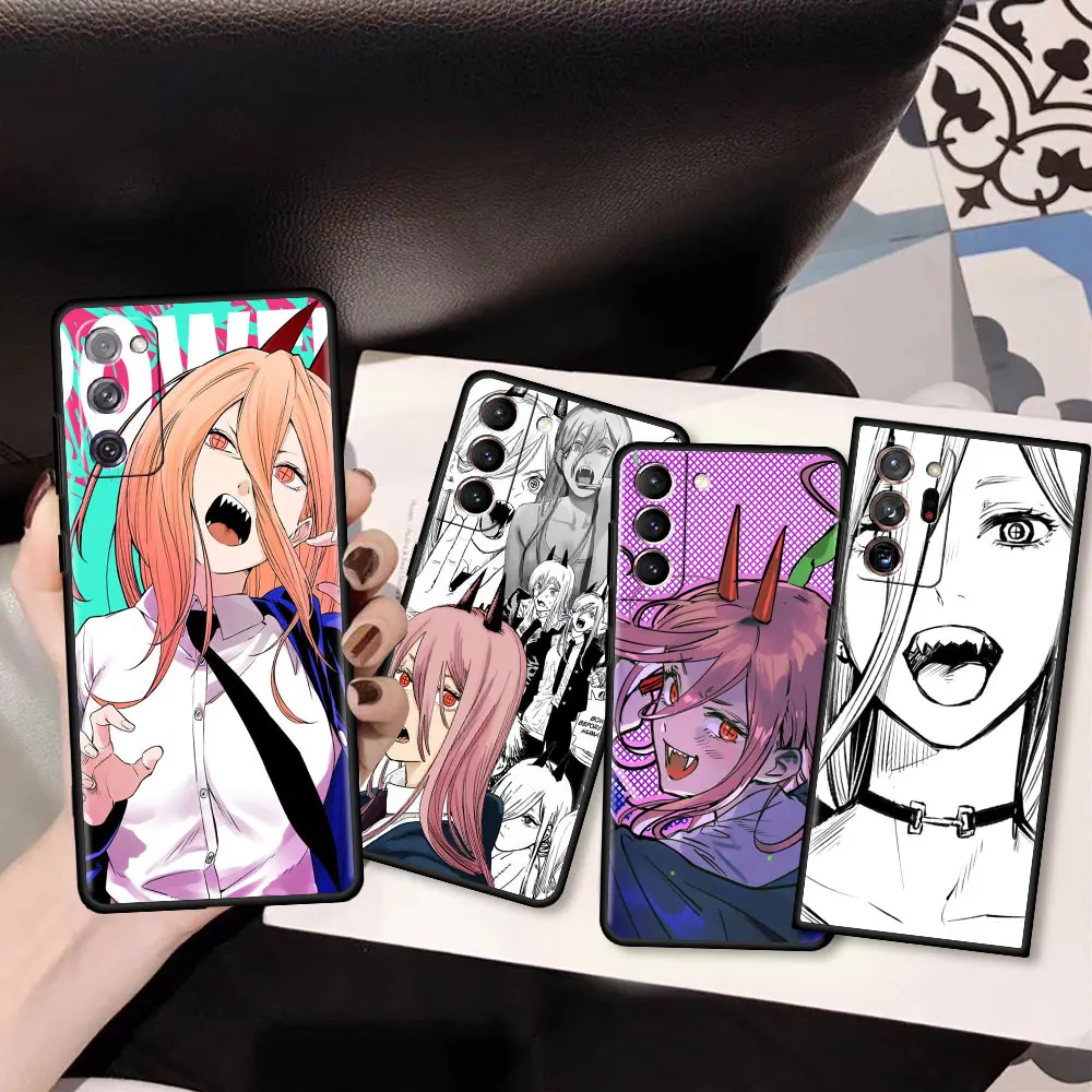 

Silicone Capas For Samsung S20 FE S21 Ultra Phone Case for Galaxy S10 S10e S9 S8 Plus S7 Edge Soft Cove Chainsaw Man Anime