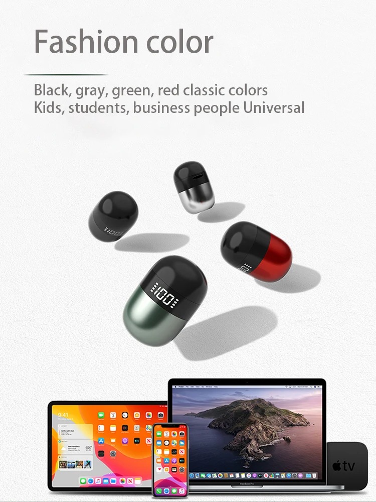 

TWS Wireless Headphones Bluetooth Earphone Noise Cancelling HIFI Stereo Waterproof Earbuds Earphones With Mic For Android ios