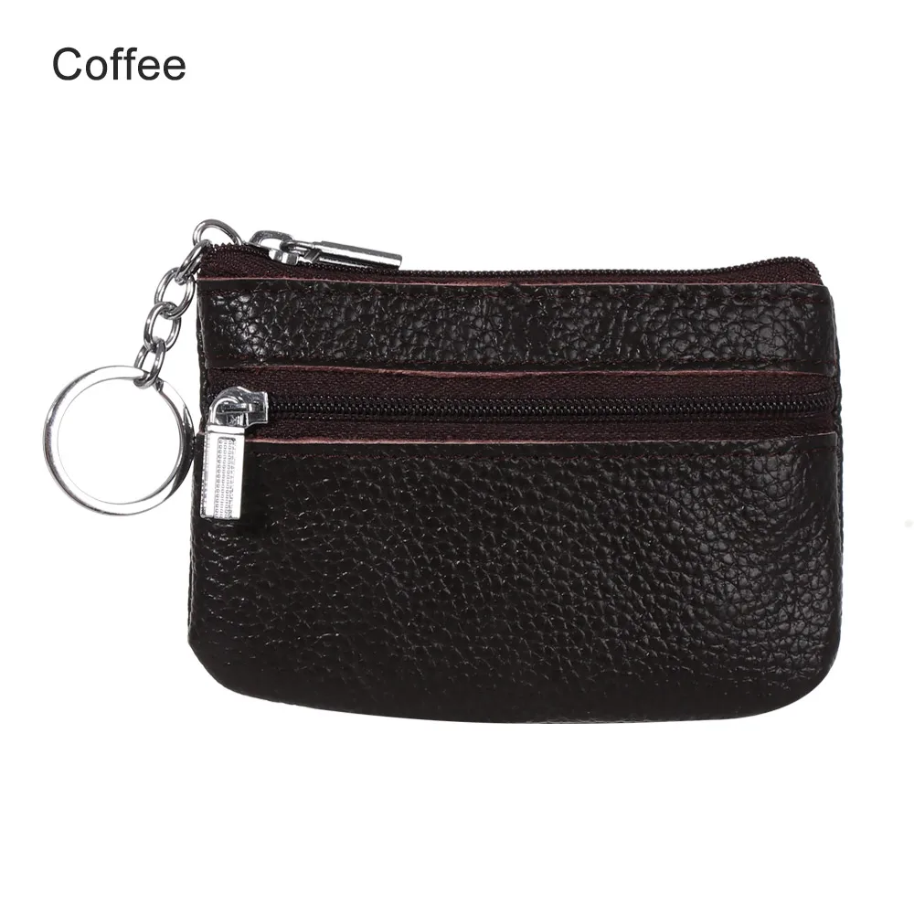 coffee Кожаный кошелек для монет, женский маленький кошелек, кошелек для мелочи, мини-кошелек на молнии, сумки для денег, детские карманные кошельки, держатель для ключей, Carteira - Цвет: coffee