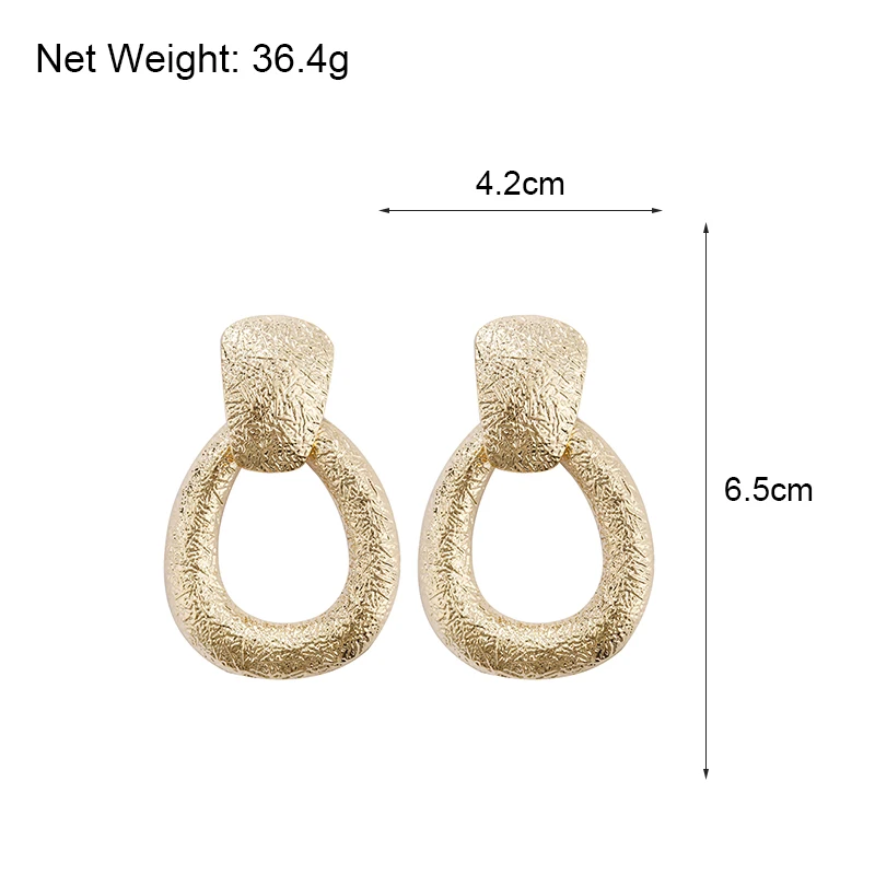 

Lifefontier Vintage Big Metal Drop Dangle Earrings For Women Geometric Hollow Waterdrop Statement Earrings Party Jewelry Gift