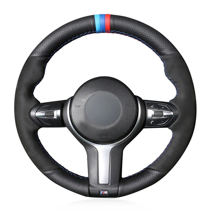 

Чехлы на руль из искусственной замши черного цвета для BMW F87 M2 F80 M3 F82 M4 M5 F12 F13 M6 F85 X5 M F86 X6 F33 F30 M Sport