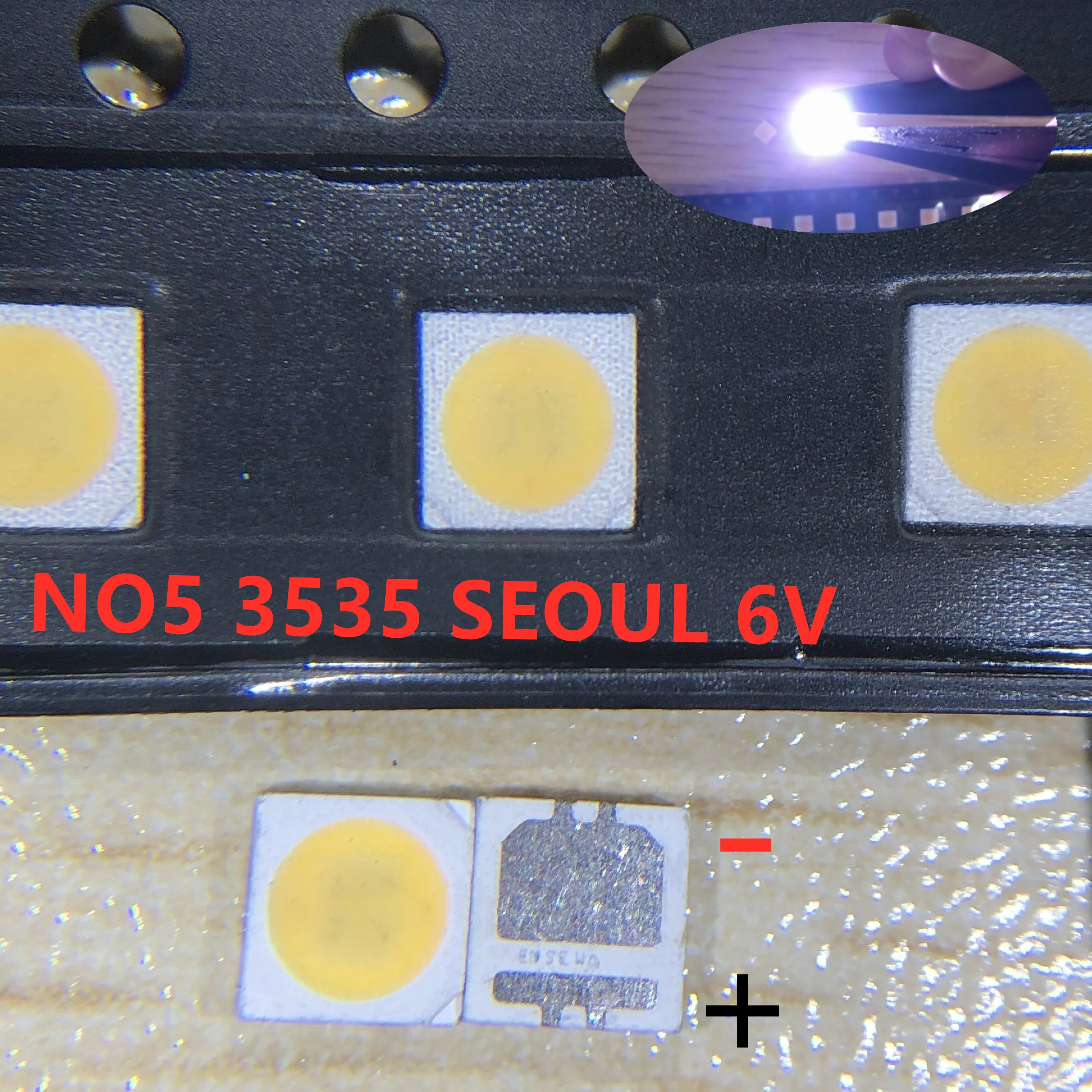 1000pcs SEOUL High Power LED Backlight 2W 3535 6V Cool white 135LM TV Application SBWVL2S0E | Электронные компоненты и