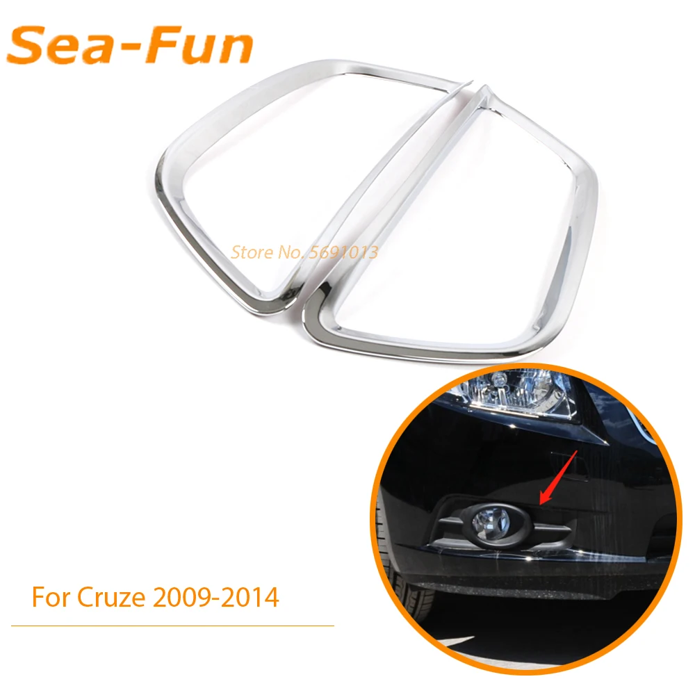 

For Chevrolet Chevy Cruze 2009-2014 Front Fog Lamp Light Cover Trim Frame Decoration Sticker Car Styling Accessories