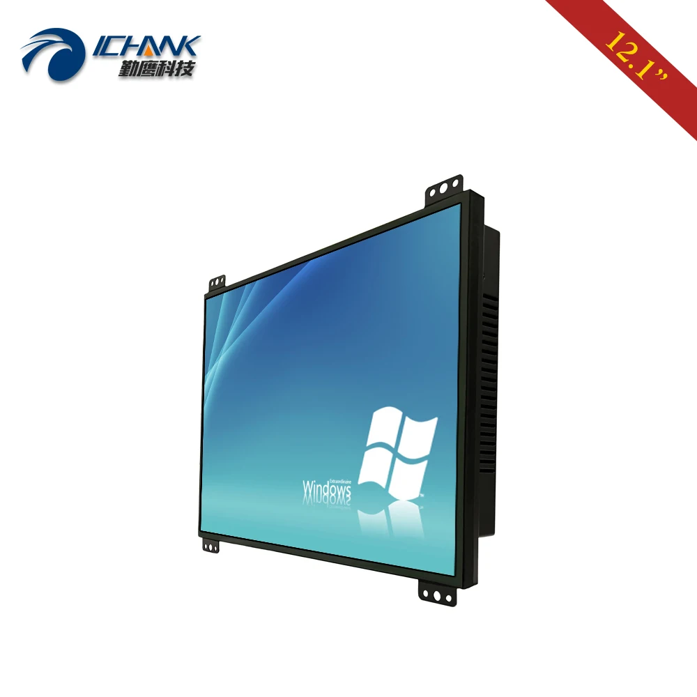 ZK120TN-DY2/12," дюймовый 1024x768 металлический корпус DVI VGA power On Boot Встроенный Открытый каркас промышленный ПК монитор ЖК-экран