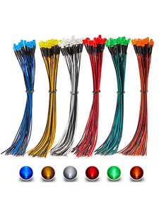 8mm Bombilla LED pre-cableado Ultra Brillante 3V 9V 12V ~ 220V Blanco/Rojo/Verde/Azul/Amarillo 8mm Bombilla LED pre-cableado Ultra Brillante 3V 9V 12V ~ 220V Blanco/Rojo/Verde/Azul/Amarillo