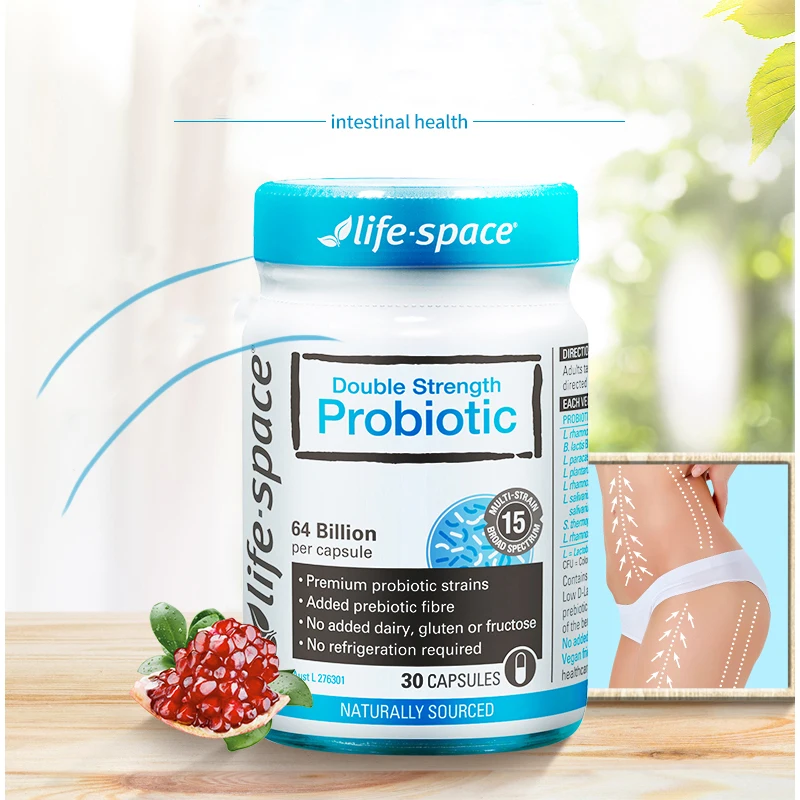 

Life Space Double Strength Probiotic Capsule 64Billion Live Beneficial Bacteria Antibiotics Digestive Health Constipation Relief