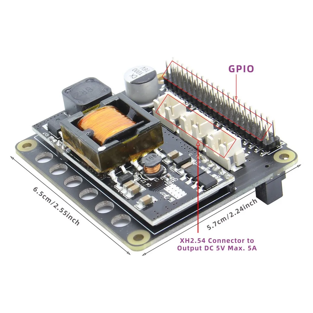 Модуль питания Raspberry Pi Power over Ethernet (PoE) X765 802.3at POE Плата расширения для 4 Модель B / 3B + |