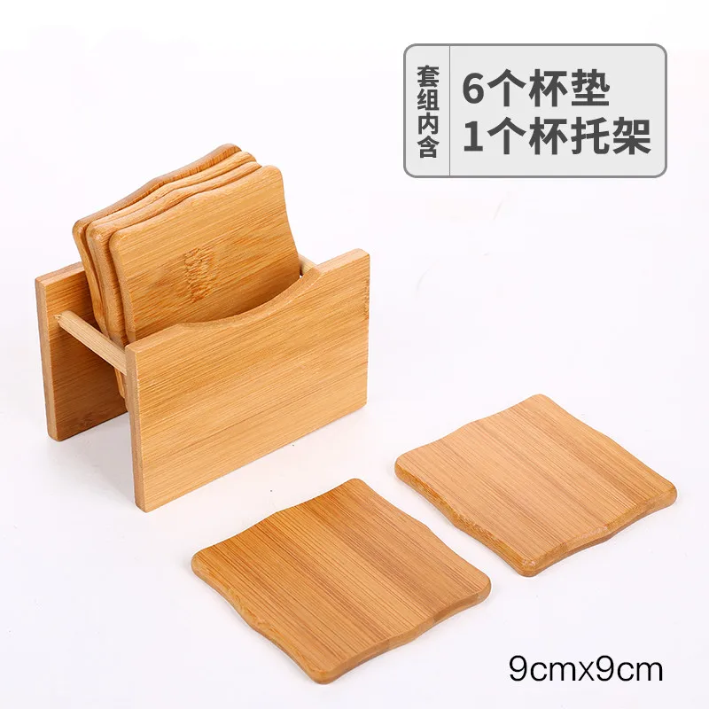 

6-8pcs/set Tea cup coasters simple tea accessories round cup holder square cup mat waterproof insulation mat