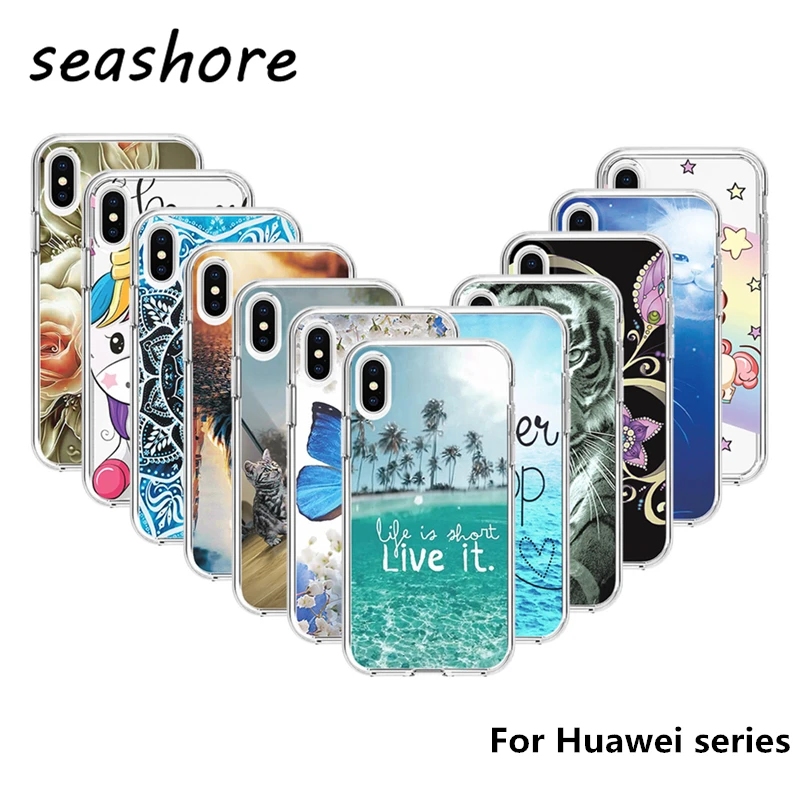Butterfly Armor Case For Huawei Y6 Prime Y9 2019 Clear TPU Bumper Cover Y5 Pro Shockproof | Мобильные телефоны и