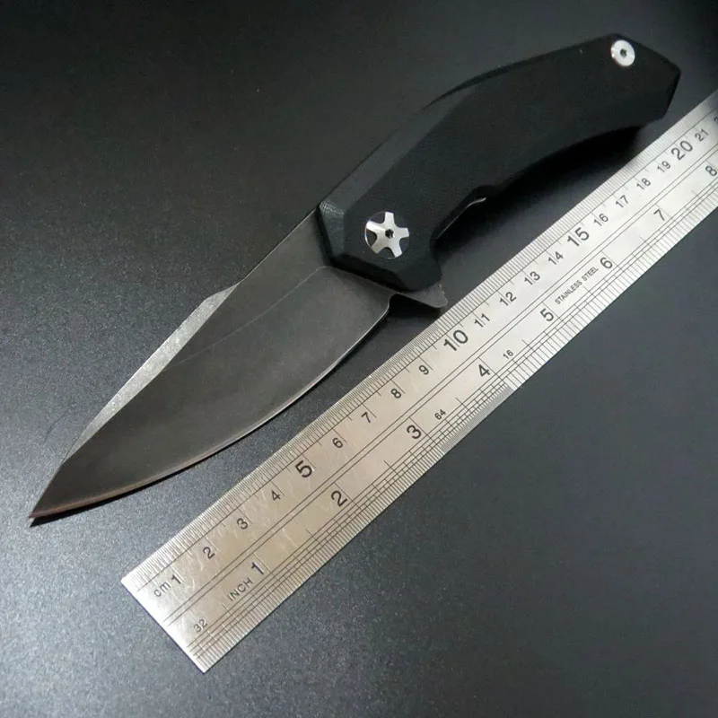 Лучший G10 Ручка шарикоподшипник складной нож Кемпинг Охота Открытый выживания