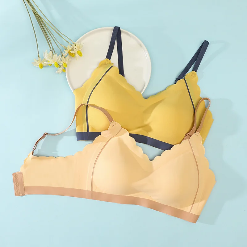 

Roseheart For Women Green Yellow Wireless Padded Bras Push Up Sexy One-Piece Bras Bralette Underwear A B Female Bra