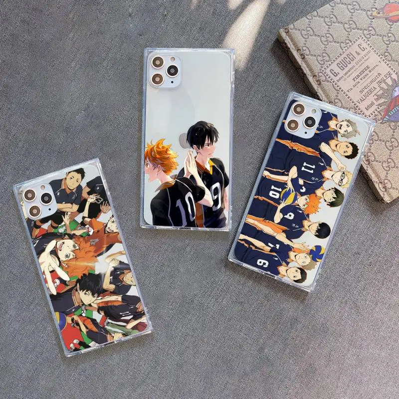

Haikyuu Hinata attacks Anime Phone Case Transparent for iPhone 7 8 11 12 se 2020 mini pro X XS XR MAX Plus