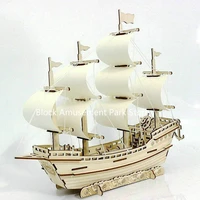 3d wooden ship jigsaw toys learning building robot model diy sailing boat plane puzzle aircraft gift kids car toy for children