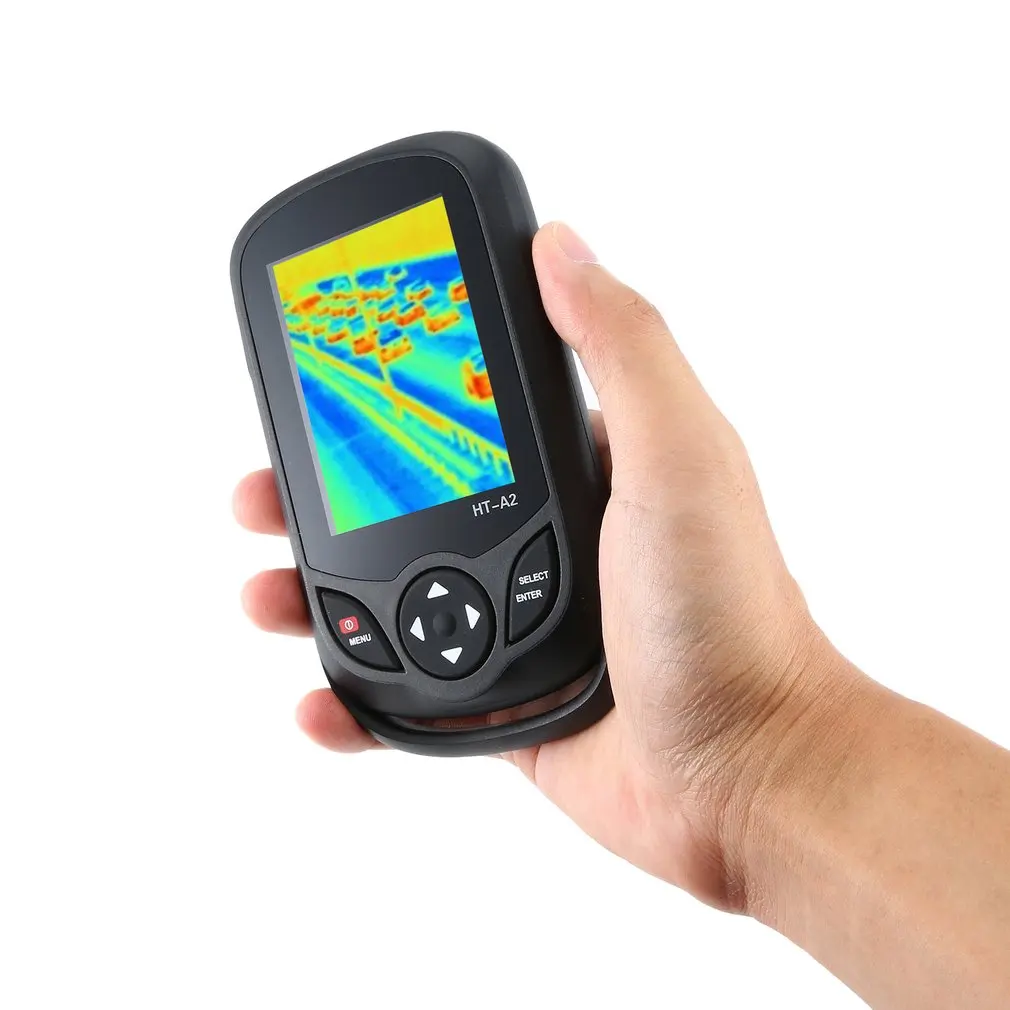 HT-A2 3,2 дюймов цифровой ИК тепловизор камера 0.3MP полный вид TFT экран Инфракрасный термометр тепловизор камера детектор
