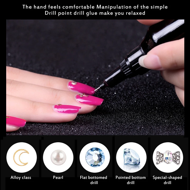 10 мл карандаш для ногтей Клей алмазов сильный клей Прочный Pro акриловых DIY