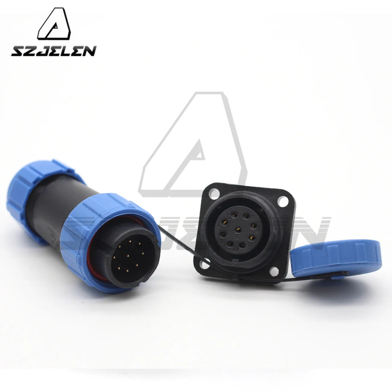 SP21 9 Pin Водонепроницаемый разъем светодиодный квадратный Панель крепление