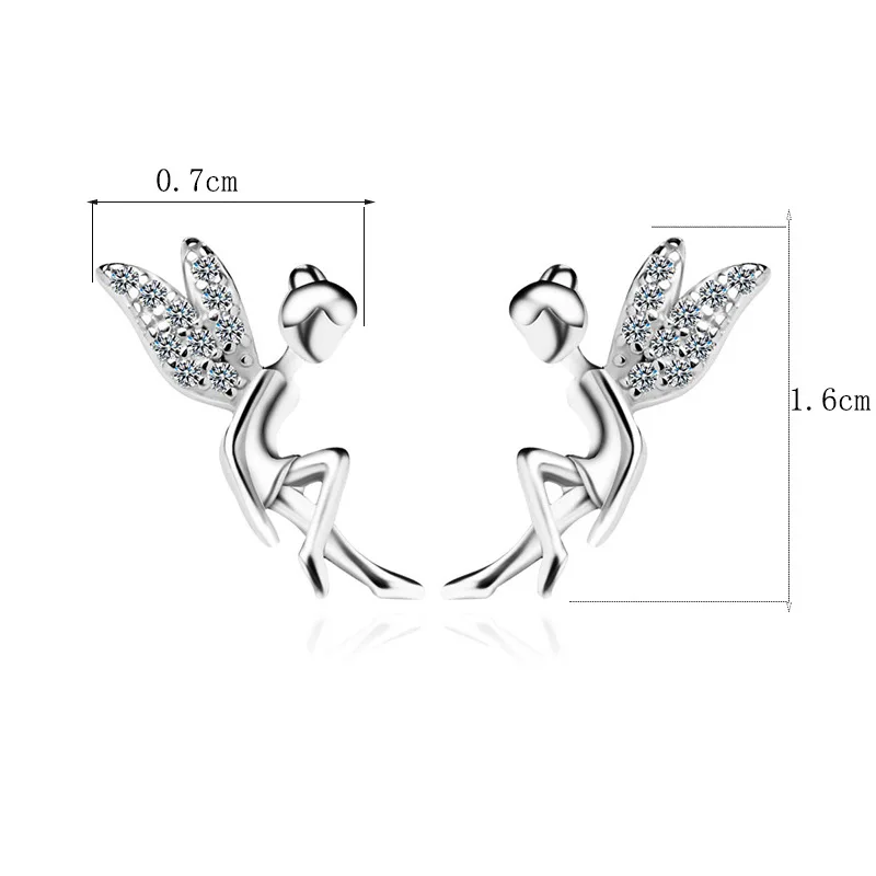 

Angel Wings Earrings Female New One-piece Girl Stud Earrings Jewelry Earrings Accessories Fashion Jewelry