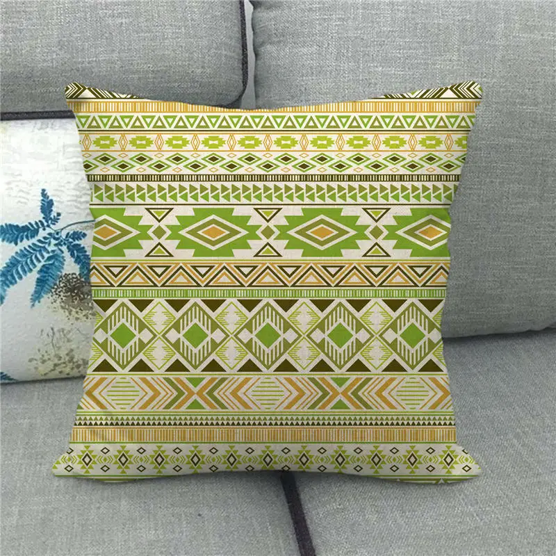 Pillowcase tribal ethnic india cushion cover gometric linen/cotton sofa throw pillow decorative pillows | Дом и сад