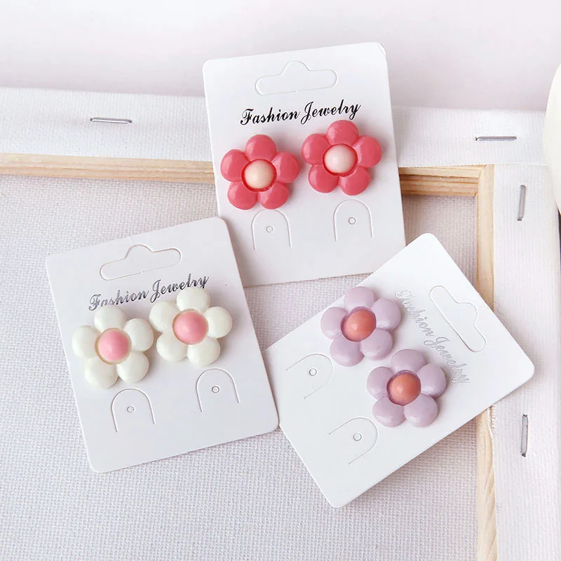 10 шт. модные милые полимерные накладные серьги для волос с цветком женщин Diy