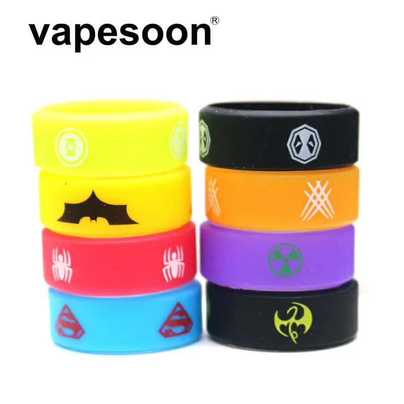 

100pcs VapeSoon Vape Band Ring Silicone Rubber Protection Decorative Ring for Mechanical Mod RBA RDA Vaporizer Tank 27*10mm
