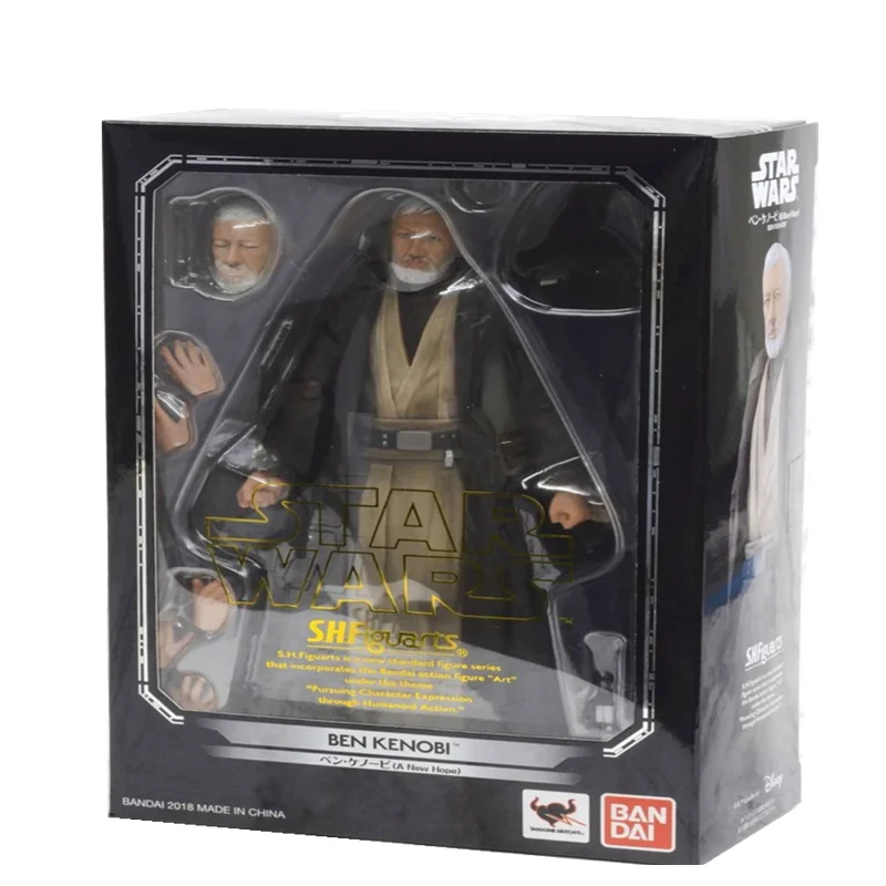 

Bandai Original SHF Star Wars 7 Jedi Knight Obi-Wan Kenobi Old Image PVC Boxed Model Children's Toy Birthday Gift