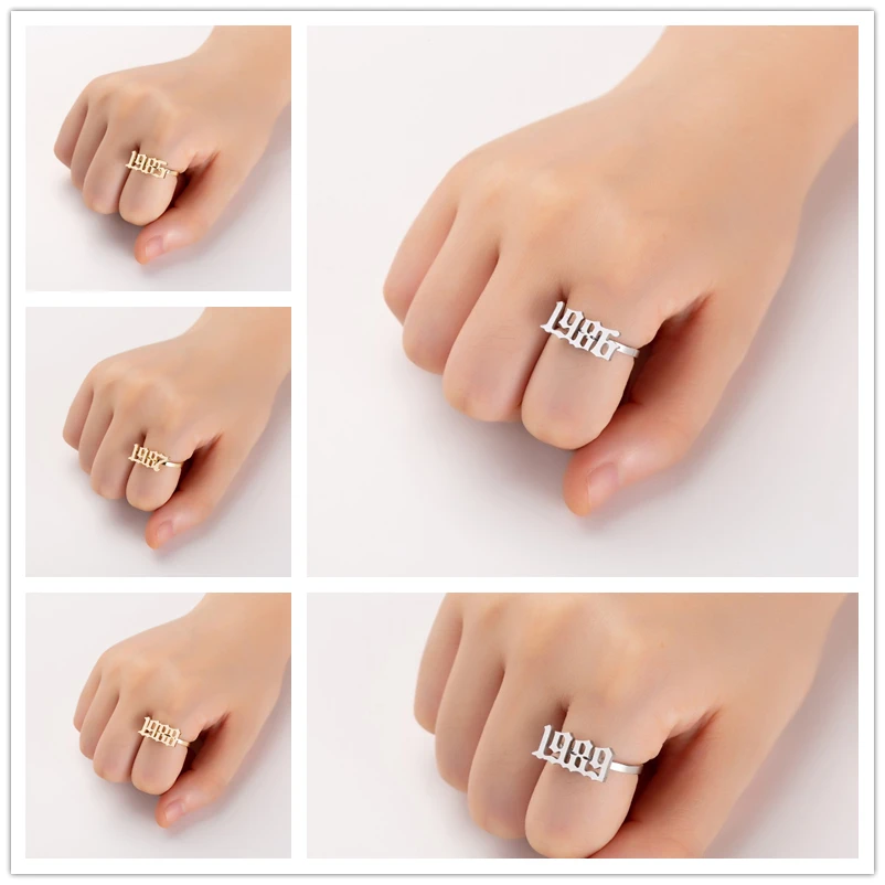 Oly2u Женская мода персонализировать Золотой Год рождения номер 1985 1986 1987 1988 1989