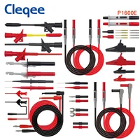 cleqee p1600 series multimeter test lead kit 4mm banana plug test cable test probe ic hook clips automotive repair tool set
