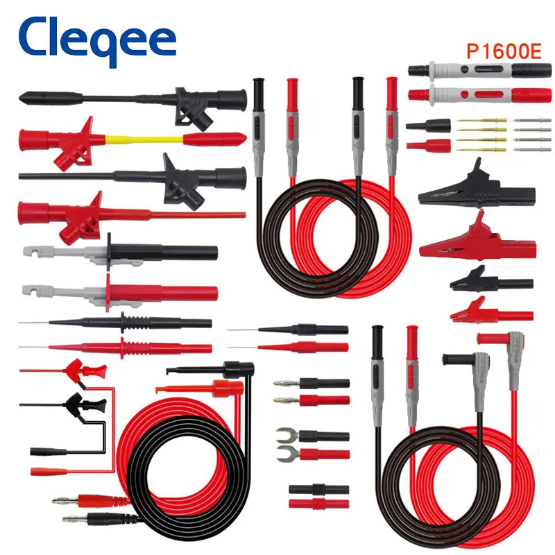 Cleqee P1600 серия мультиметр Набор испытательных проводов 4 мм вилка банан Тестовый