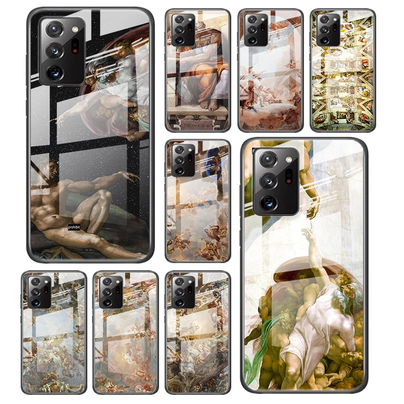 

Art Fresco Michelangelo For Samsung Galaxy A91 A81 A72 A71 A52 A51 A41 A31 A21S A21 EU A11 A01 Tempered Glass Phone Case