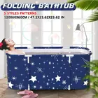 Складная Ванна 120 см для взрослых и детей, портативная Охлаждающая ванна, большой бассейн, утолщенная отдельно стоящая Ванна, спа-сауна