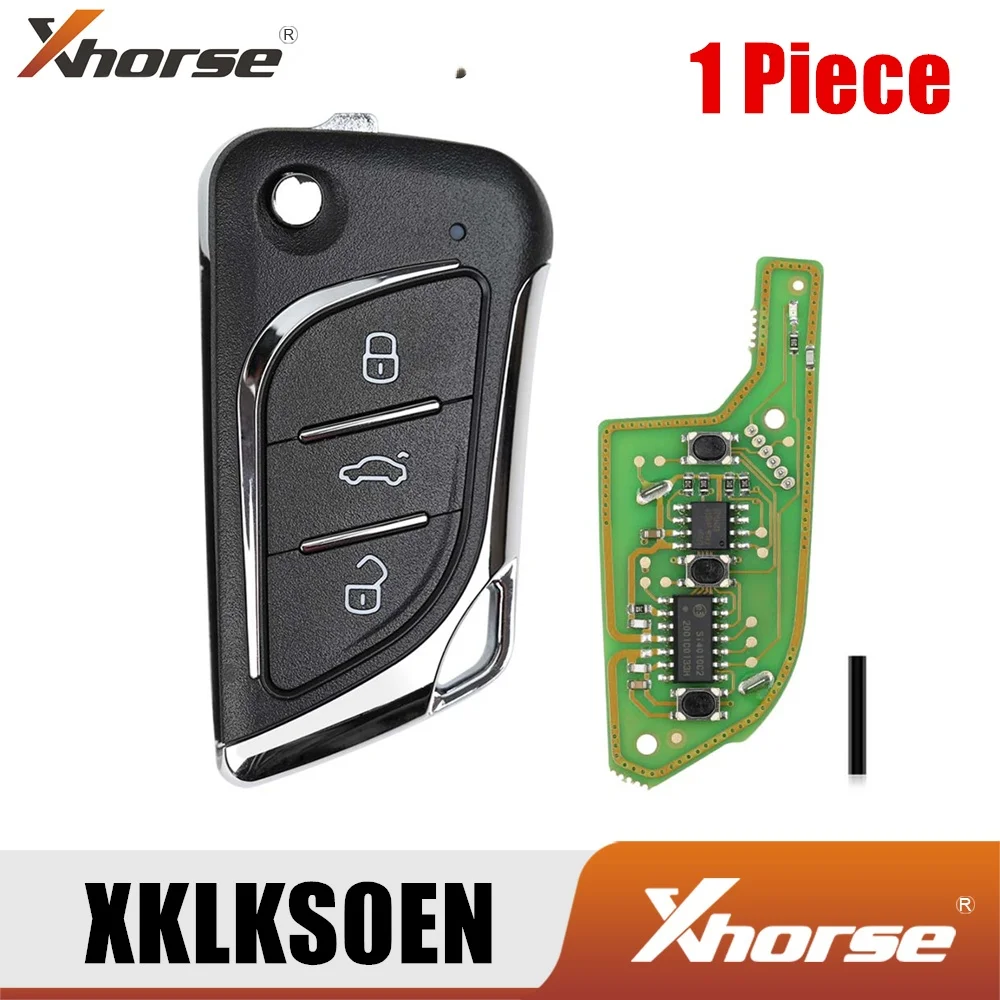 

XHORSE XKLKS0EN LEI.KSS Style (Chrome-Plating) Universal Remote VVDI XKLKS0EN Flip Wire Remote