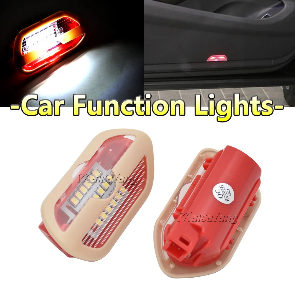 

2Pcs Car Welcome Lamp LED Under Door Interior Courtesy Footwell Light For Mercedes-Benz S-Class W222 2014-2019 S63 S65 2015-2019