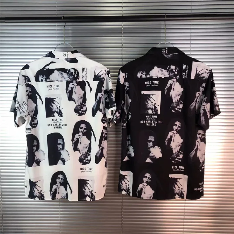 

2021ss WACKO MARIA Shirt Portrait printing Men Women 1:1 Top Tees Fashion Streetwear Shirts