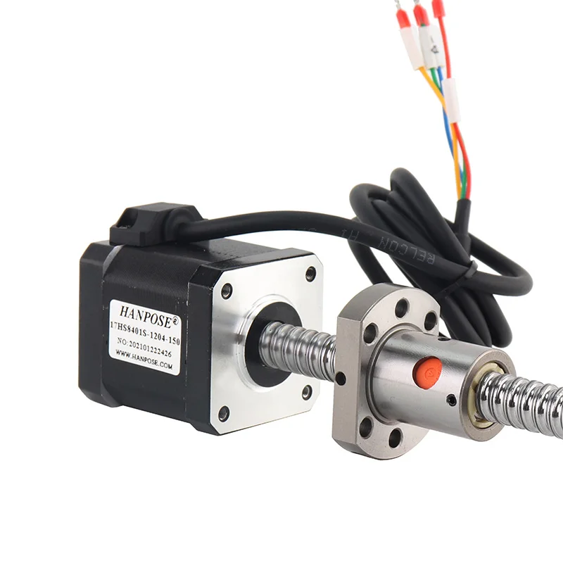 17HS8401S 48 мм nema 17 шаговый двигатель с шариковым винтом SFU1204 для гравировального