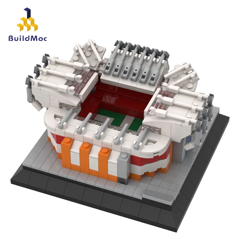 

Buildmoc City Manchester United Stadium Playground Assemble Building Blocks Set Educational Toys Child's Gift Cities Mini Models