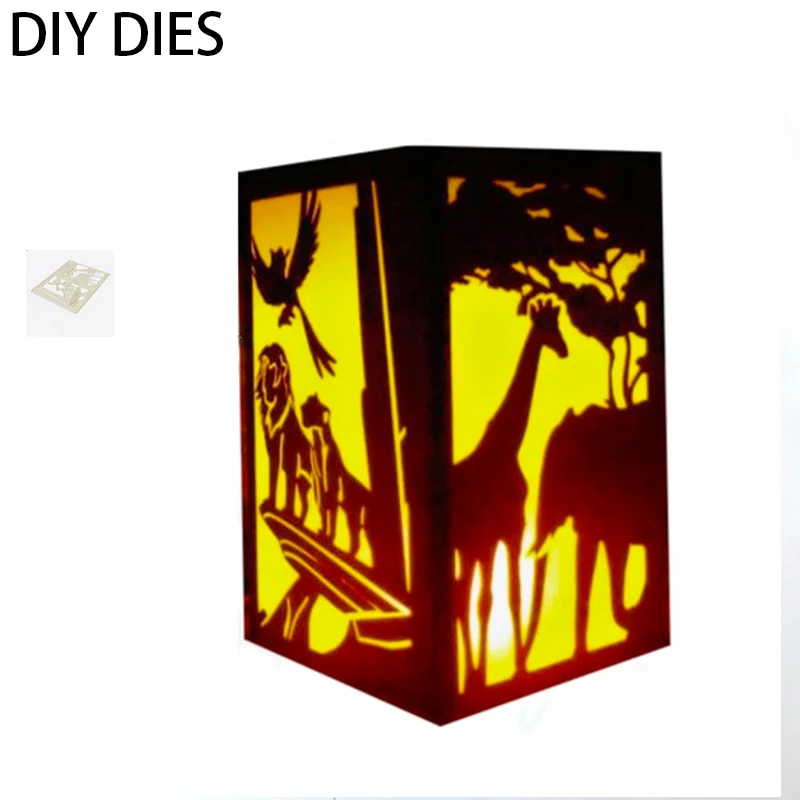 Металлические Вырубные штампы вырубные формы 3D фонарь Король леса скрапбук