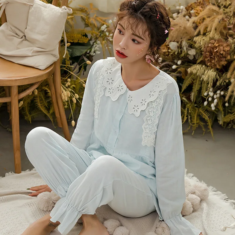 Пижама для беременных весенне-летняя японская марлевая Хлопковая пижама