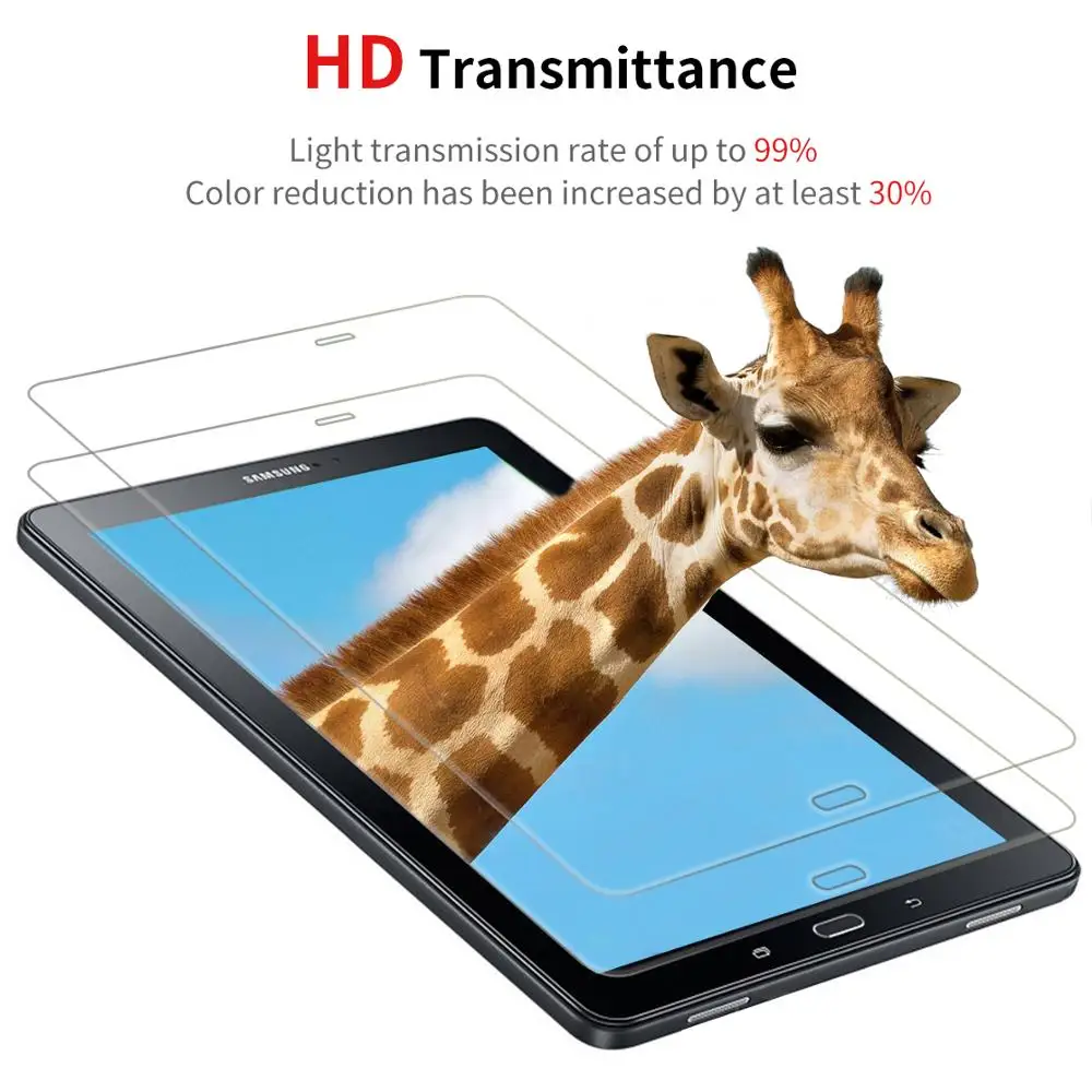 2pcs tempered glass protective film for 2016 samsung galaxy tab a 10 1 sm t580 t585 t587 screen protector glass protection free global shipping