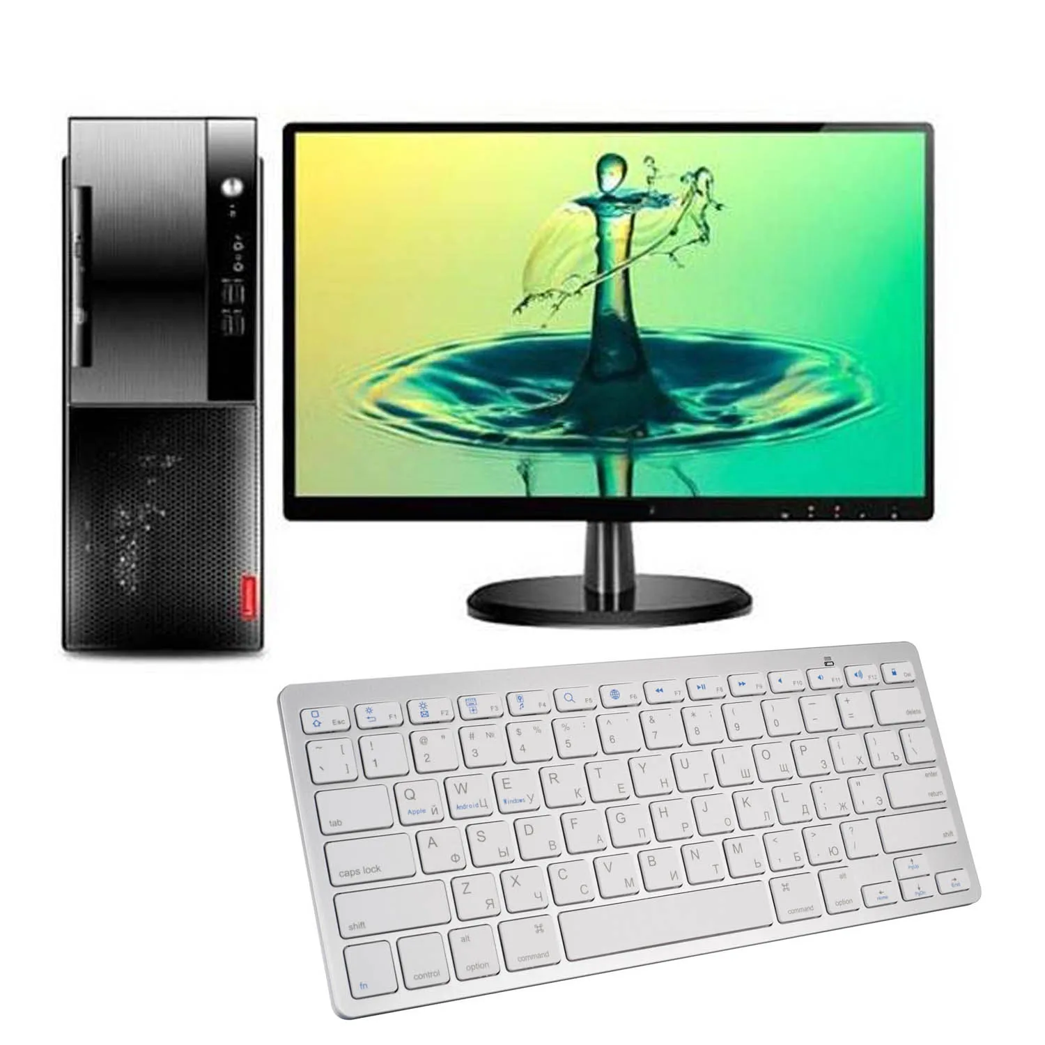 Vococal Portable Russian Wireless Bluetooth-compatible Keyboard Key Board Keypad for Windows Android IOS Tablet Laptop | Компьютеры и