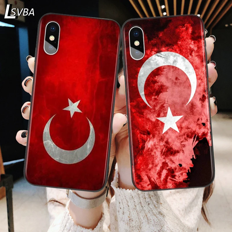 Силиконовый чехол-накладка с турецким флагом для Apple iPhone 11 Pro XS Max X XR 6S 6 7 8 Plus 5S Se