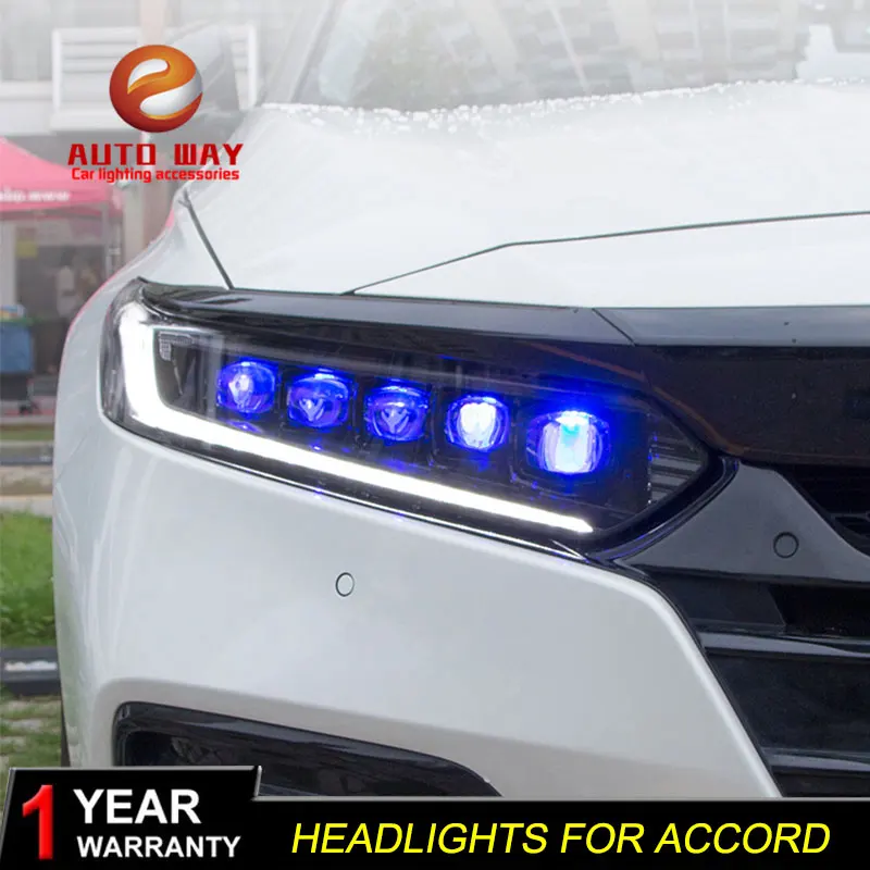 Тюнинг автомобилей чехол для фар Honda Accord G8 2018 фары Полный СВЕТОДИОДНЫЙ DRL ходовые