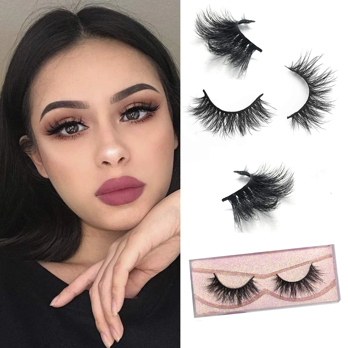 3D норковые Искусственные ресницы мягкие настоящие макияж многоразовые ручная