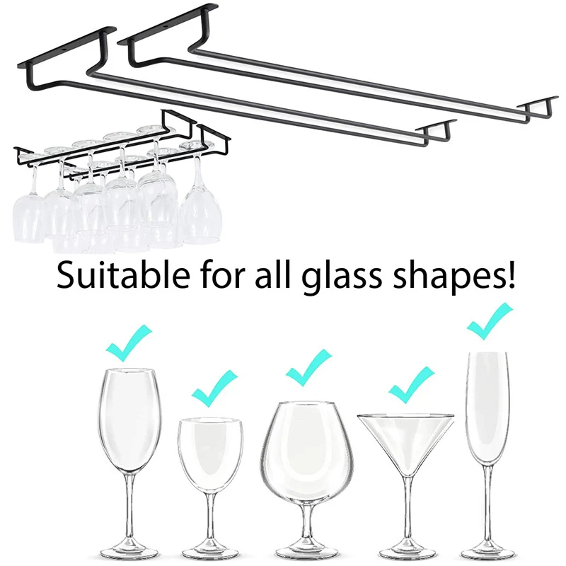 

Wine Glass Holder Under Cabinet Wine Glass Holder Hanger Convenience Hanging Stemware Holder For Kitchen FPing