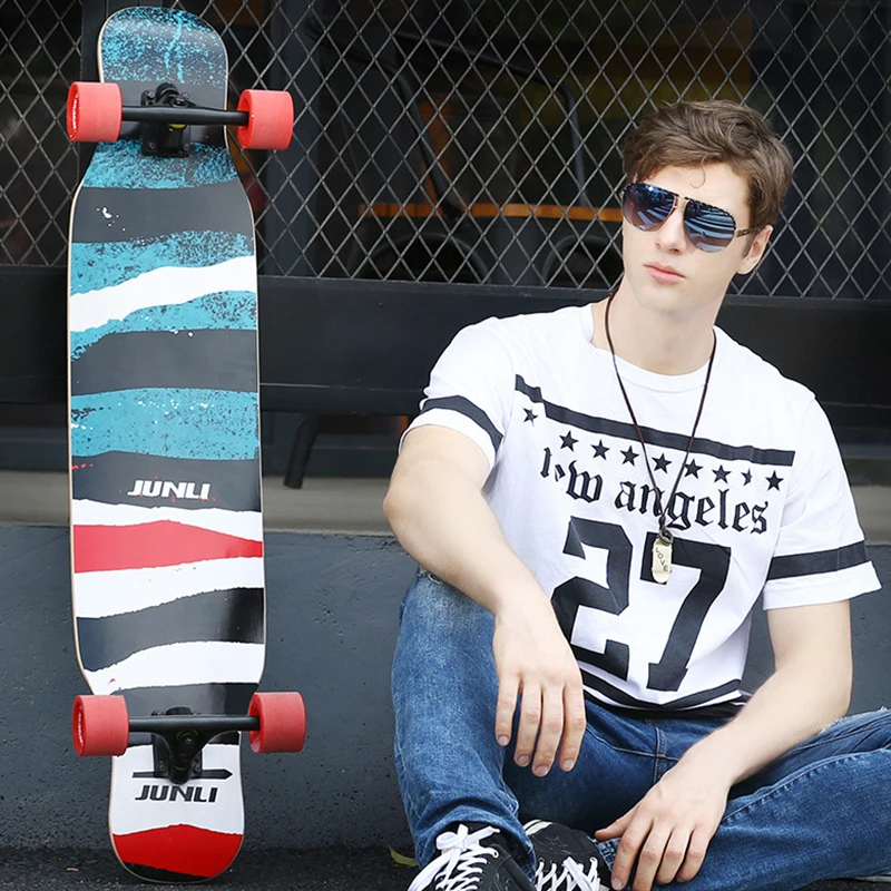 Лонгборд Shingboard для взрослых износостойкий нескользящий с 4 колесами из