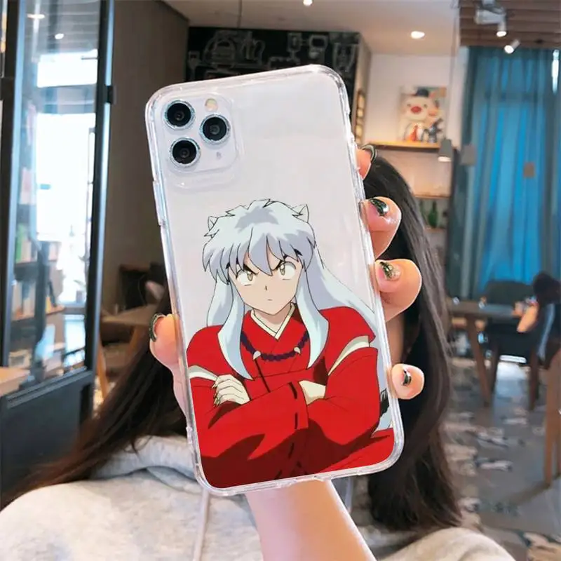 

Anime Inuyasha Sesshoumaru Higurash Transparent soft iphone 5 6 7 8 11 12 s c se plus mini x xs xr pro max cover shell funda