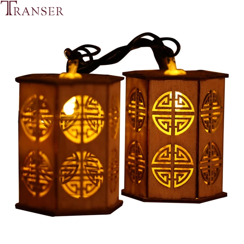 Transer 2 5 м 10 светодиодов деревянные китайские сказочные гирлянды теплые