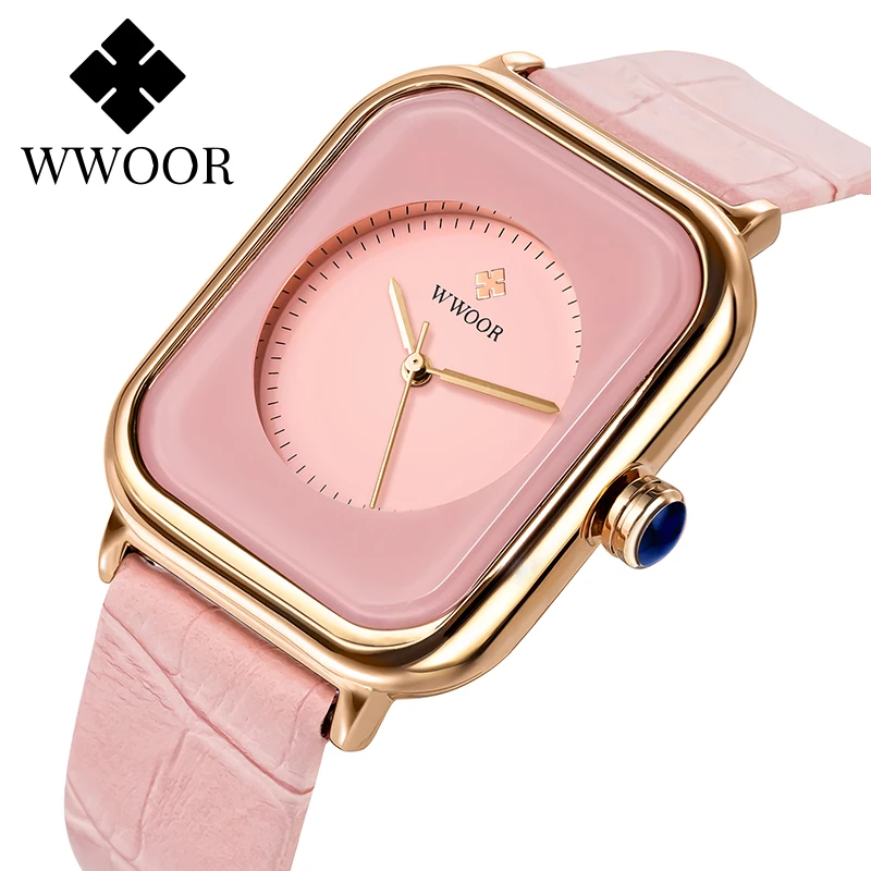 Часы WWOOR женские кварцевые в минималистском стиле Брендовые повседневные