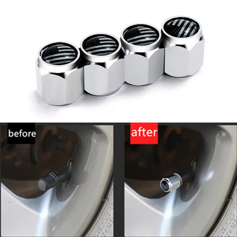 Универсальные Металлические колпачки автомобильного воздушного клапана для